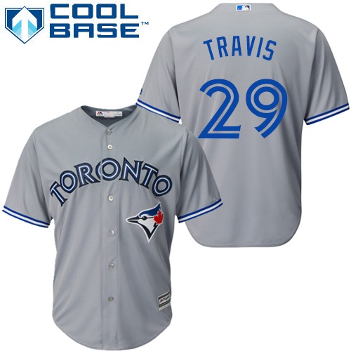 Blue Jays #29 Devon Travis Grey Cool Base Stitched Youth MLB Jersey - Click Image to Close